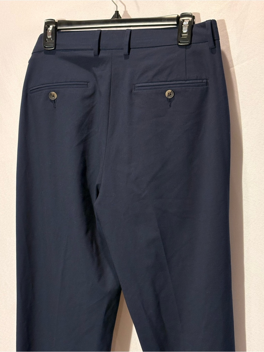 Men's Navy Dress Pants - Tailored Straight Leg - Picture 6 of 6